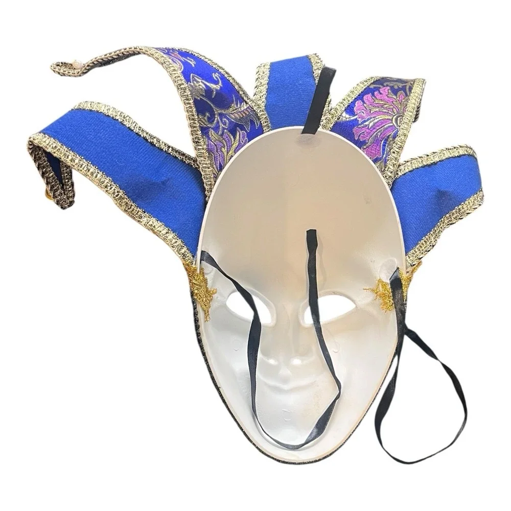 Venetian Carnival Venice Masquerade Style Hand Painted Mask Joker Jester